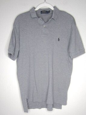 Polo by Ralph Lauren Short Sleeve Polo Heathered Gray - Size Medium